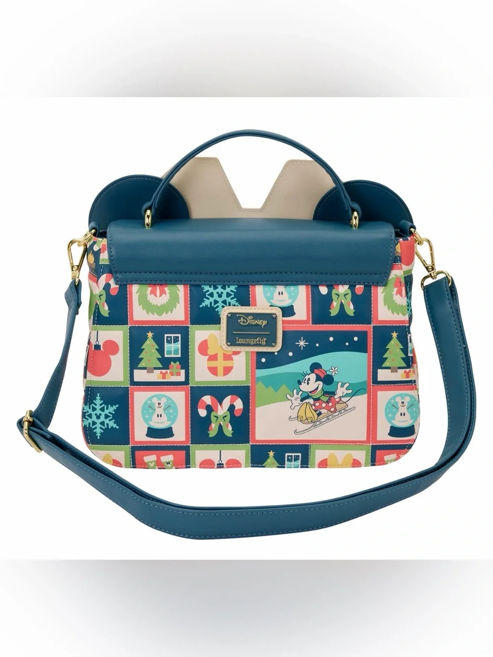 Loungefly Disney Bag Minnie Mouse Holiday Crossbody🎄🎄🆕🆕🆕